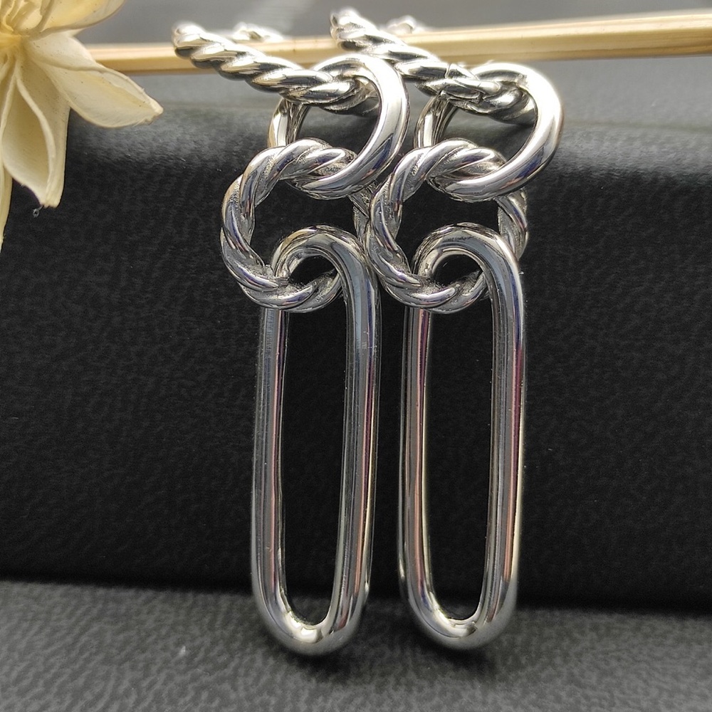 David Yurman 925 silver earrings - Picture 5 of 6